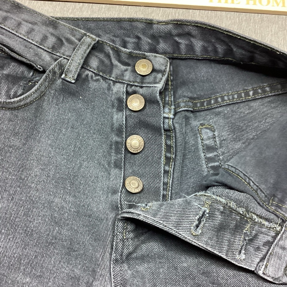 John Galt High Rise Black Cut Off Frayed Shorts Size 27 - Picture 3 of 6
